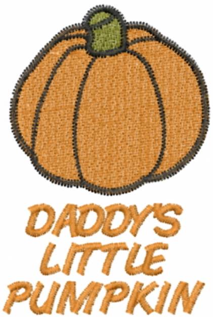 Picture of DADDYS LITTLE PUMPKIN Machine Embroidery Design