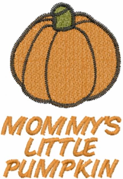 Picture of MOMMYS LITTLE PUMPKIN Machine Embroidery Design