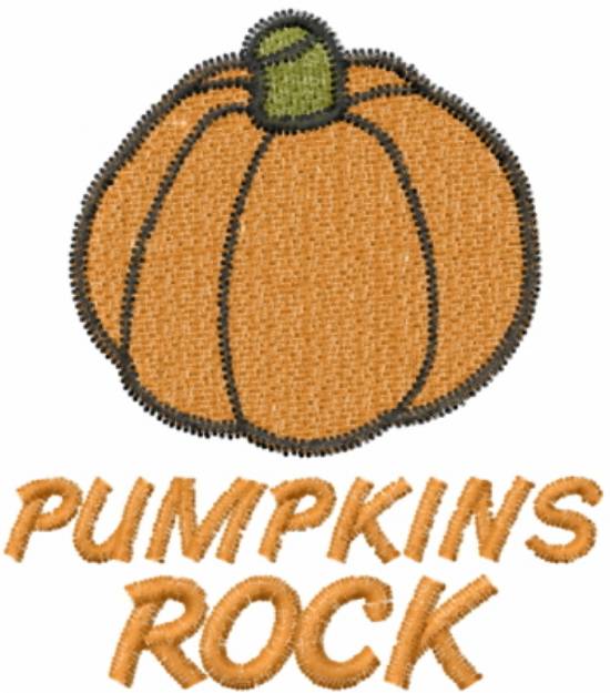 Picture of PUMPKINS ROCK Machine Embroidery Design