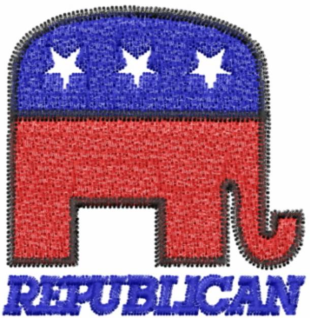 Picture of Republican Machine Embroidery Design