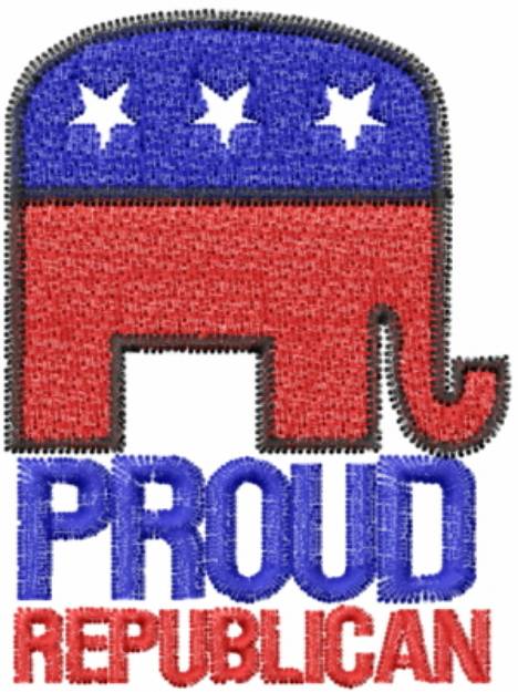 Picture of PROUD REPUBLICAN Machine Embroidery Design