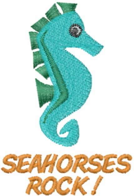 Picture of SEAHORSES ROCK! Machine Embroidery Design
