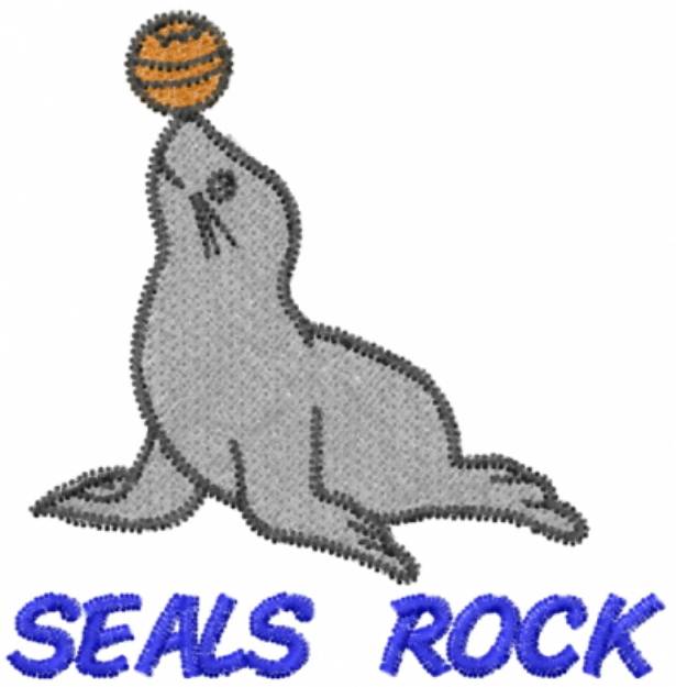 Picture of SEALS ROCK Machine Embroidery Design