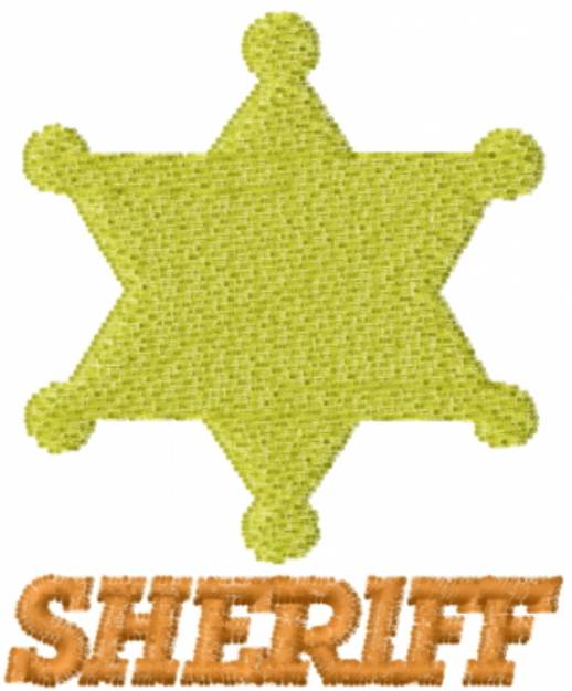Picture of Sheriff Star Machine Embroidery Design