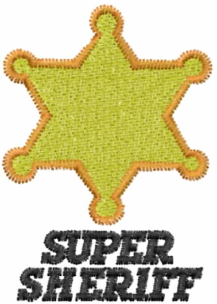 Picture of SUPER SHERIFF Machine Embroidery Design