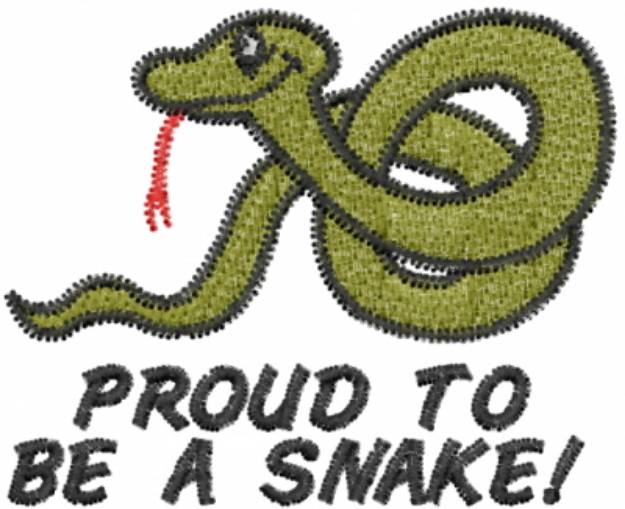 Picture of PROUD TO BE A SNAKE! Machine Embroidery Design