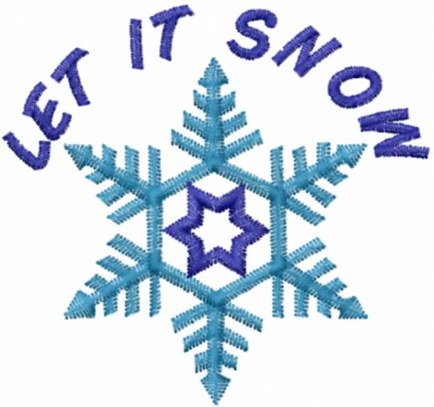 Picture of LET IT SNOW Machine Embroidery Design