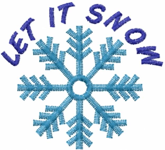 Picture of LET IT SNOW Machine Embroidery Design