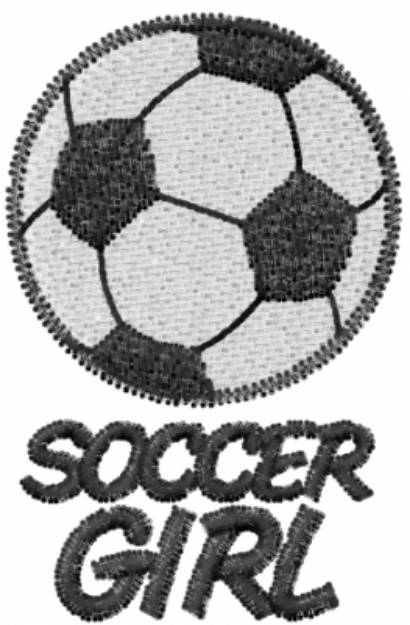 Picture of SOCCER GIRL Machine Embroidery Design