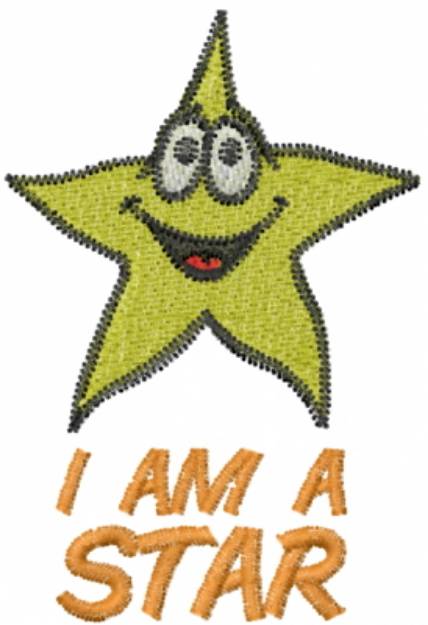 Picture of I AM A STAR Machine Embroidery Design