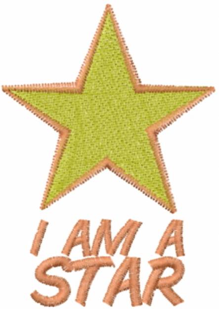 Picture of I AM A STAR Machine Embroidery Design