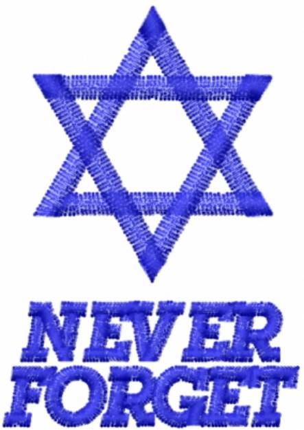 Picture of NEVER FORGET Machine Embroidery Design