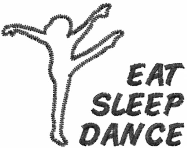 Picture of EAT SLEEP DANCE Machine Embroidery Design