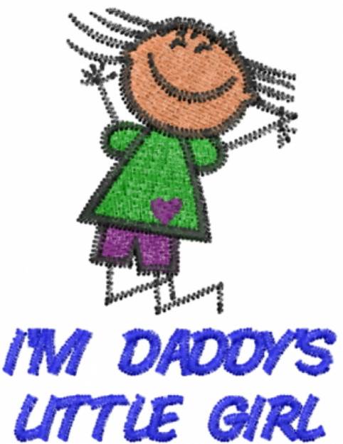 Picture of IM DADDYS LITTLE GIRL Machine Embroidery Design