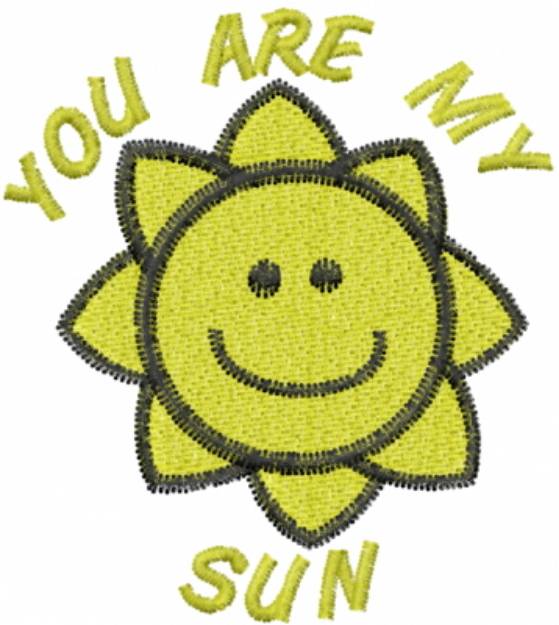Picture of YOU ARE MY SUN Machine Embroidery Design