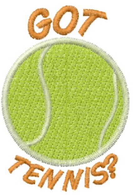 Picture of GOT TENNIS? Machine Embroidery Design