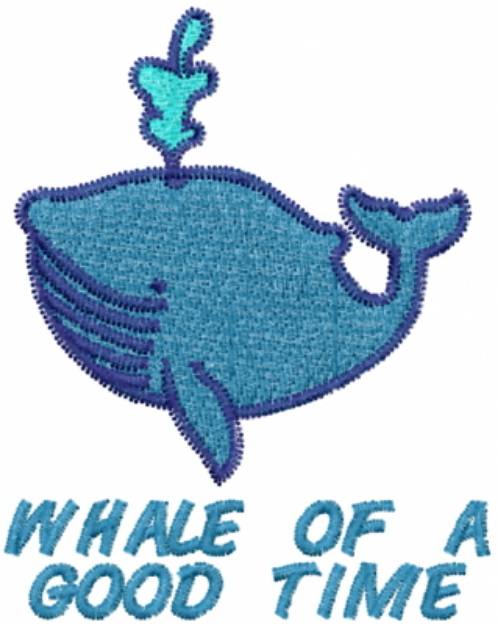 Picture of WHALE OF A GOOD TIME Machine Embroidery Design