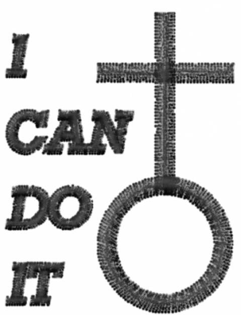 Picture of I CAN DO IT Machine Embroidery Design