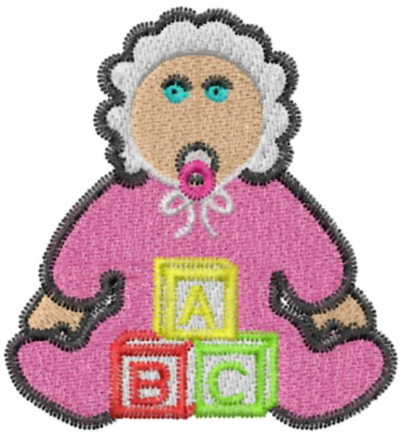 Picture of Cute Baby Girl Machine Embroidery Design
