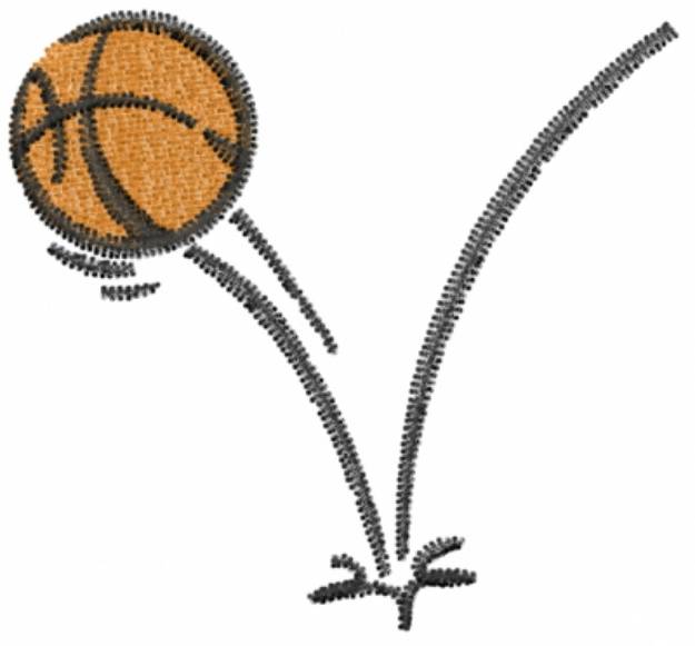 Picture of Bouncing Basketball Machine Embroidery Design