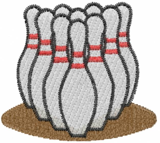 Picture of Bowling Pins Machine Embroidery Design