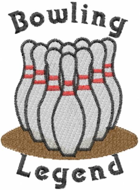 Picture of Bowling Legend Machine Embroidery Design
