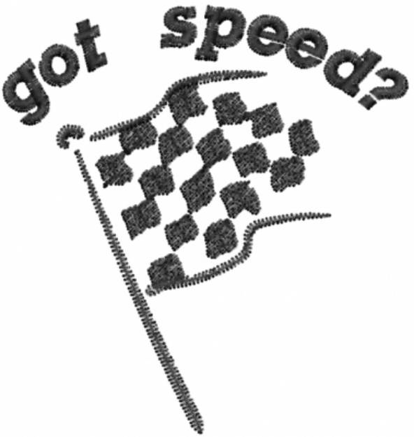 Picture of Got Speed Flag Machine Embroidery Design