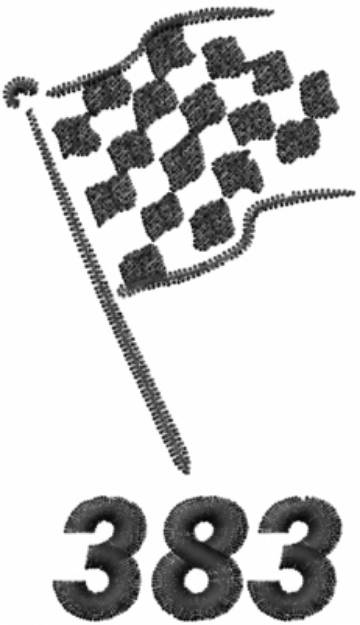 Picture of Checkered Flag 383 Machine Embroidery Design