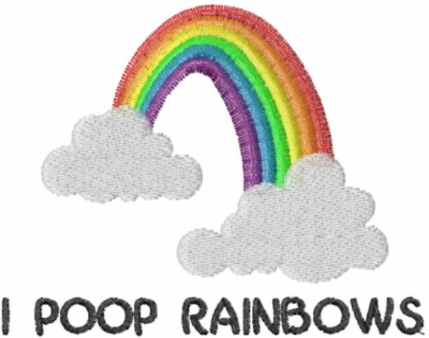 Picture of I Poop Rainbows Machine Embroidery Design