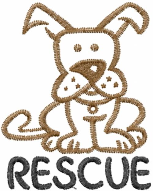 Picture of Rescue Dog Machine Embroidery Design