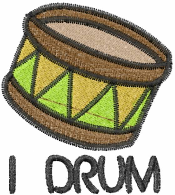 Picture of I Drum Machine Embroidery Design