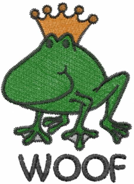 Picture of Frog Woof Machine Embroidery Design