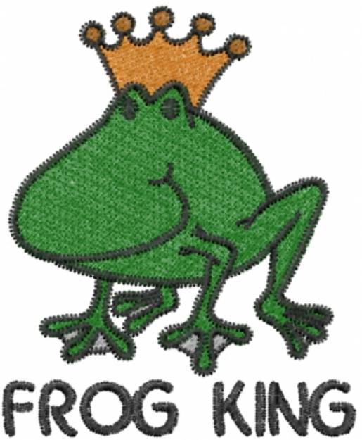 Picture of Frog King Machine Embroidery Design