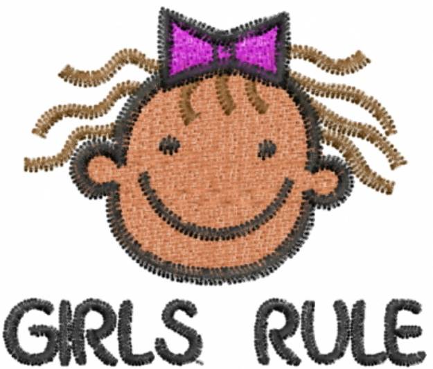 Picture of Girls Rule Machine Embroidery Design