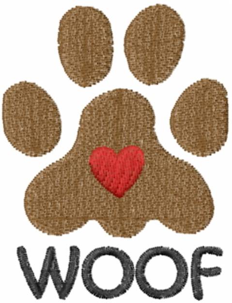 Picture of Woof Paw Machine Embroidery Design