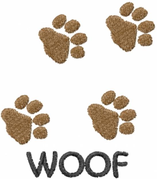 Picture of Woof Paws Machine Embroidery Design