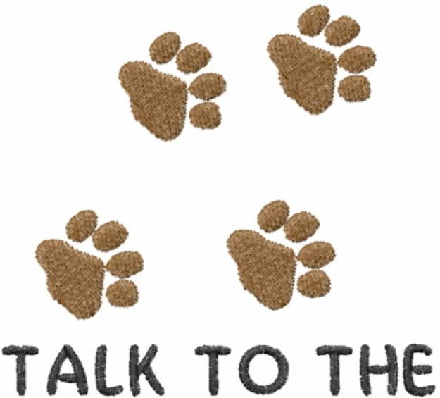 Picture of Talk To Paws Machine Embroidery Design