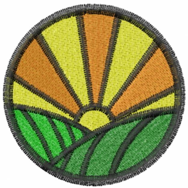 Picture of Sunset Circle Machine Embroidery Design