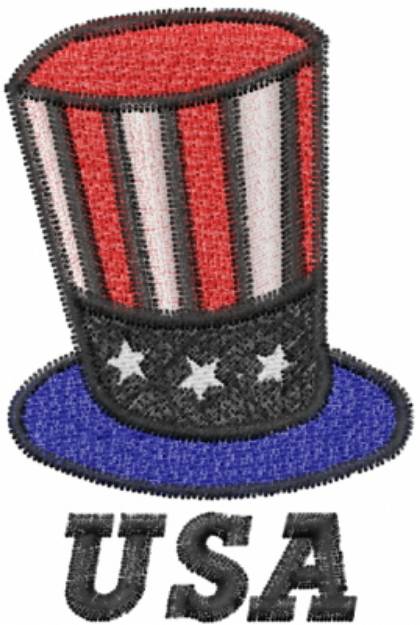 Picture of Hat USA Machine Embroidery Design