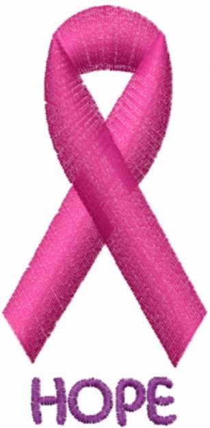 Picture of Pink Ribbon Hope Machine Embroidery Design