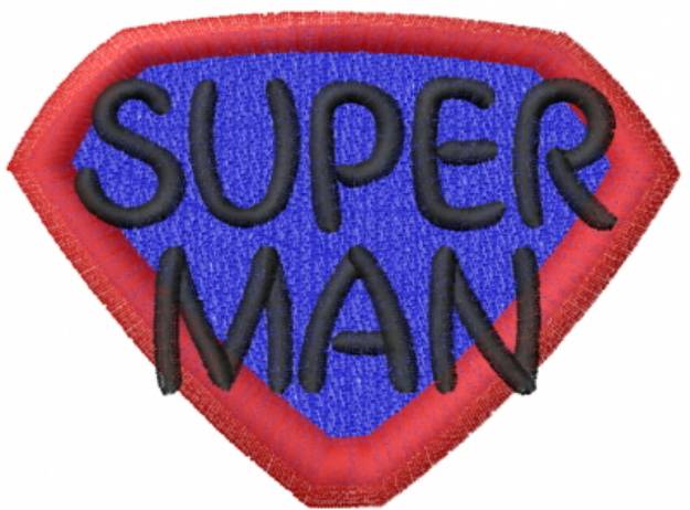 Picture of Super Man Machine Embroidery Design
