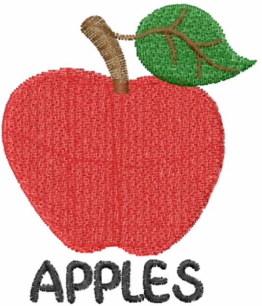 Picture of Red Apples Machine Embroidery Design