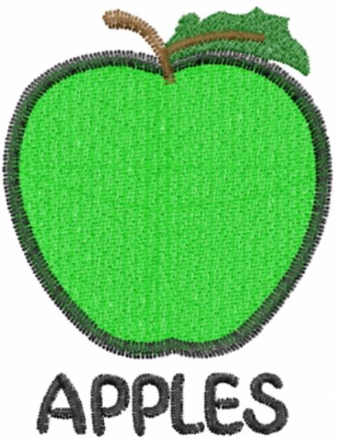 Picture of Green Apples Machine Embroidery Design