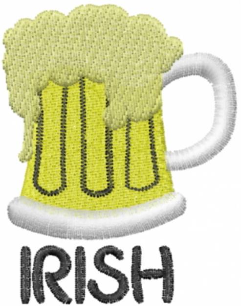 Picture of Irish Beer Mug Machine Embroidery Design