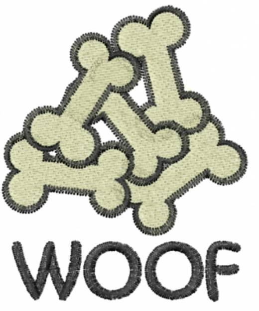Picture of Bones Woof Machine Embroidery Design