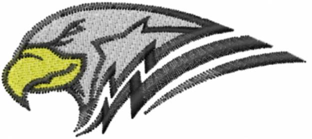 Picture of Black American Eagle Machine Embroidery Design