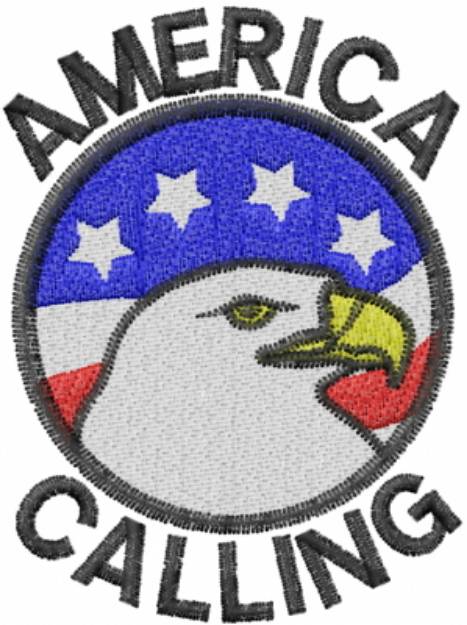 Picture of America Calling Machine Embroidery Design