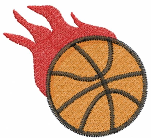 Picture of Basketball Fire Machine Embroidery Design