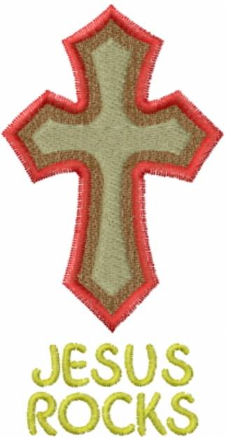 Picture of Jesus Rocks Machine Embroidery Design