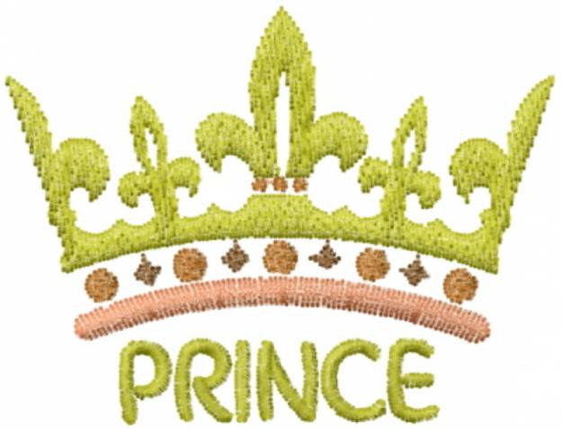 Picture of Prince Crown Machine Embroidery Design